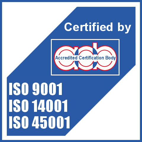Certified by ISO 9001, ISO 14001, 45001